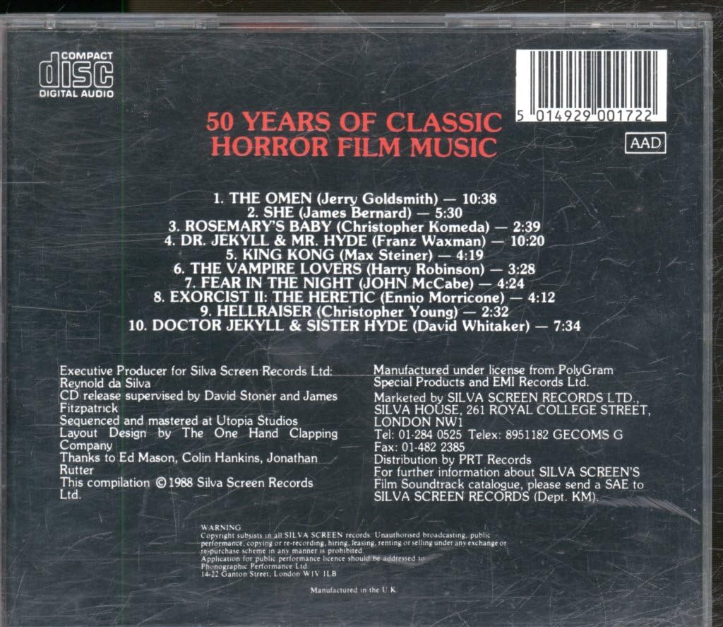 50 Years Of Classic Horror Film Music