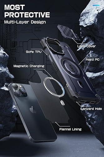 Miniatura 7 de SUPCASE UB Mag XT - Funda para iPhone 15 Pro de 6.1 pulgadas con funda para cámara, compatible con MagSafe Funda resistente con soporte integrado