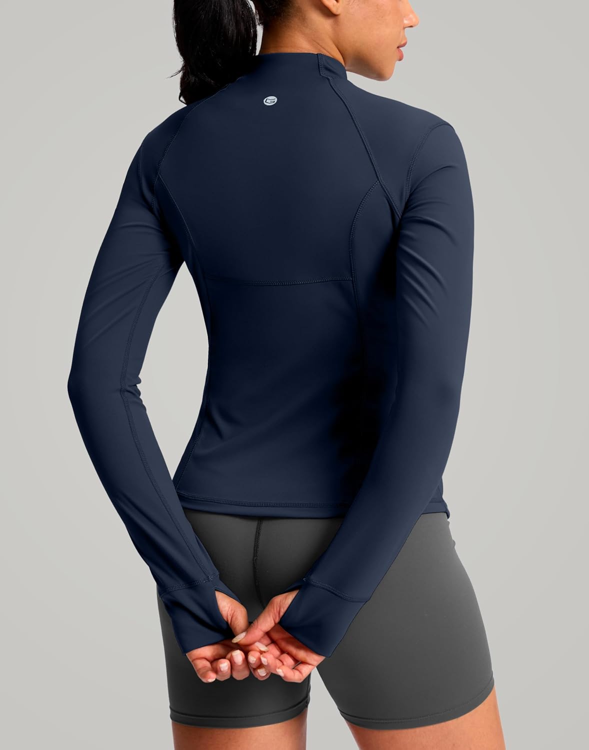 G Gradual Women's Workout Jackets Extended Waist Length Slim Full Zip 4 Pockets Athletic Jacket Spring Running Yoga Clothes - Image 2