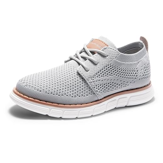 Bruno Marc Boy's Mesh Sneakers Oxfords Casual Dress Lace-Up Lightweight Walking Shoes