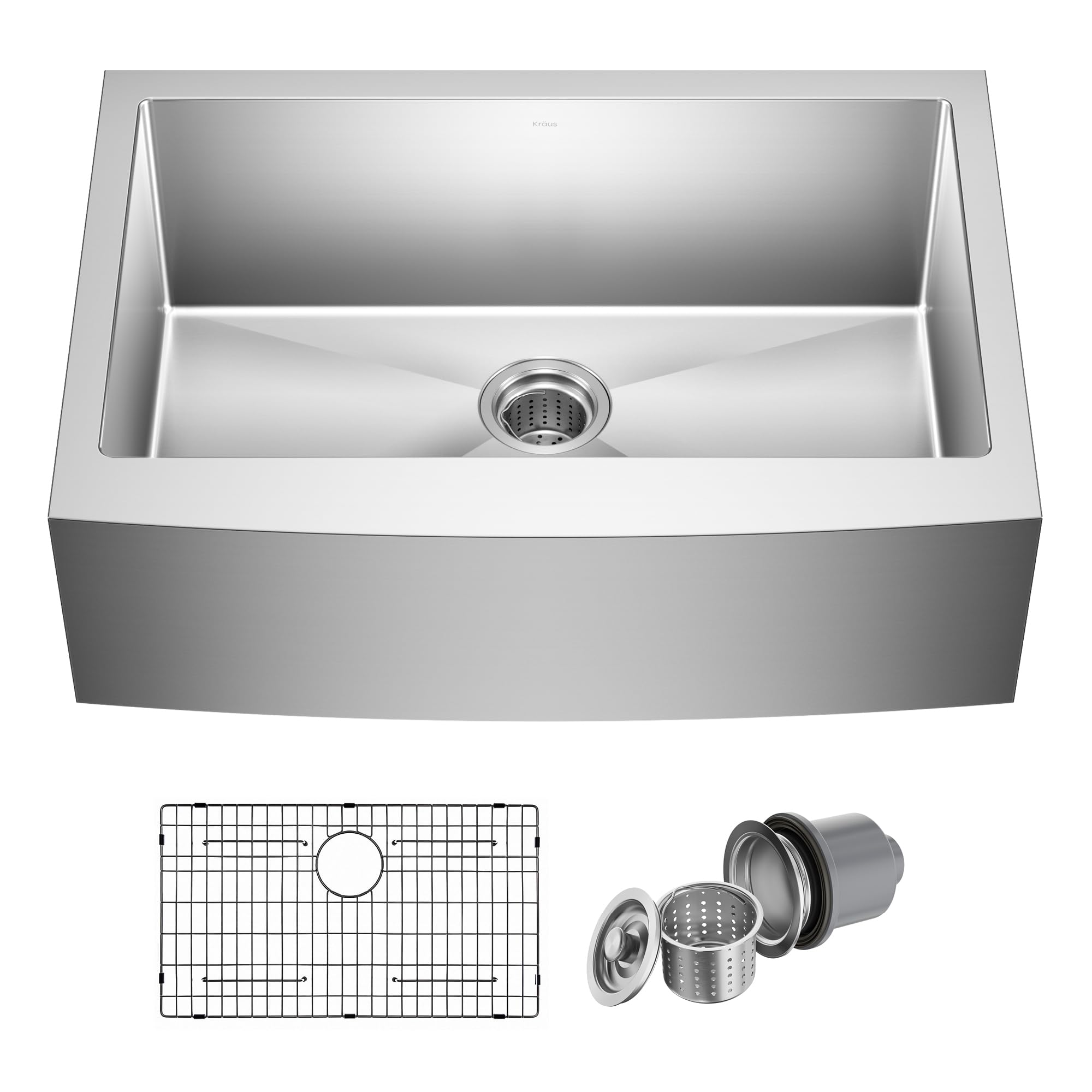 KHF200-30 30 inch Farmhouse Apron Single Bowl 16 Gauge Stainless Steel Kitchen Sink