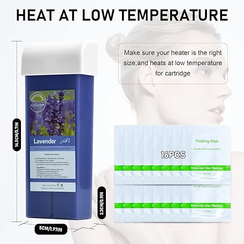 Miniatura 4 de Kit de cera enrollable, kit de cera para mujeres, kit de calentador de cera enrollable, kit de depilación con rodillo para mujeres y hombres para