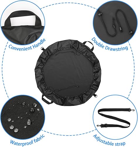 Miniatura 5 de Cosmos Bolsa de almacenamiento para traje de neopreno de playa, bolsa de almacenamiento para surfistas, bolsa seca plegable impermeable con asa y