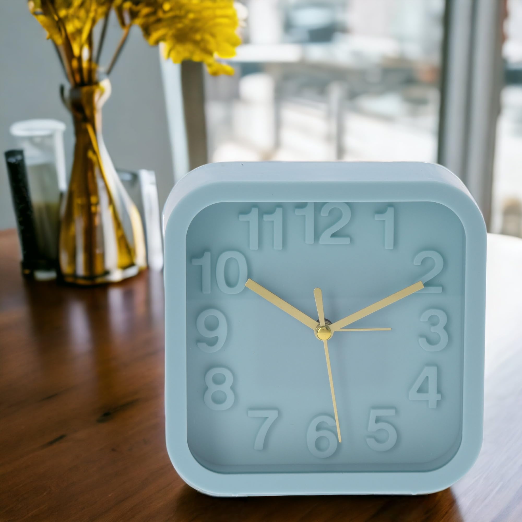 Slarm Clock, Petit Réveil Classique Rétro Horloge De Table Avec, Blanc