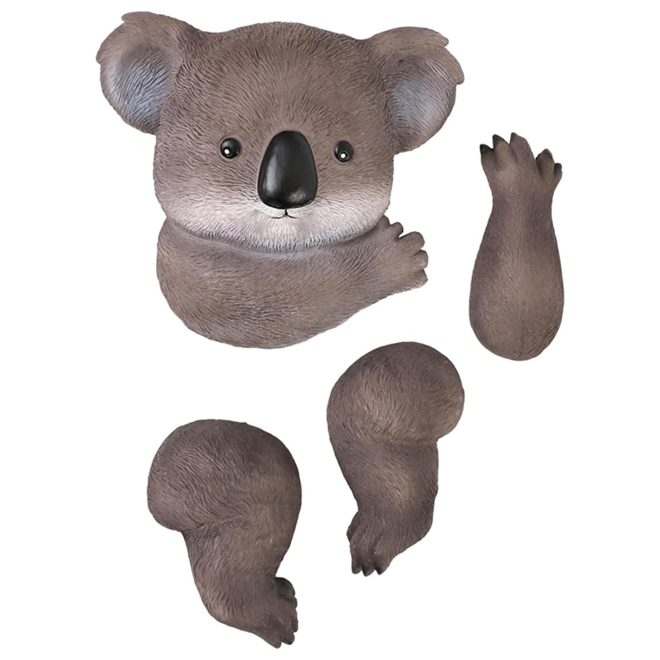 Tsawntd Statues, Tree Decorations Outdoor - Hand-painted Resin Koala Tree Face Decor, Garden Yard Wall Ornament for Patio Lawn