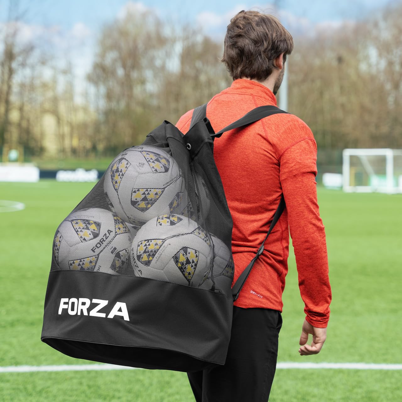 Mochila de malla para pelotas FORZA con capacidad para 12 balones de fútbol 8