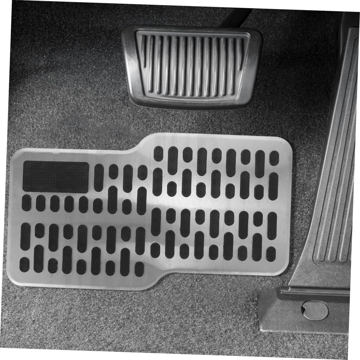 Long-Lasting Car Foot Pads Stainless Steel Brake Accelerator Pedal Pad Replacement Set