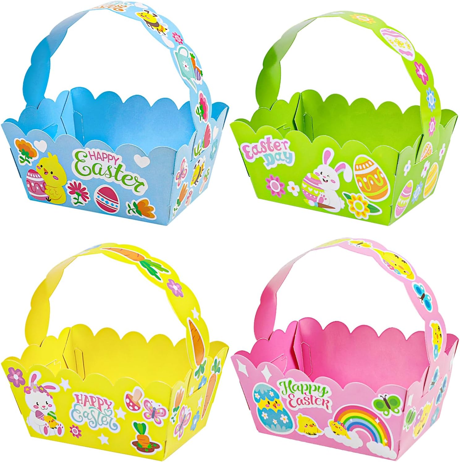 Amazon.com: DERAYEE Small Easter Baskets, 12PCS Happy Easter Treat Gift ...