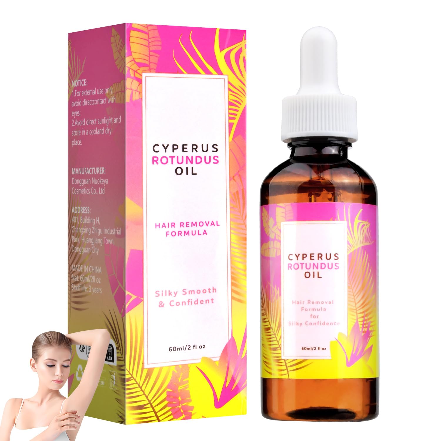 Cyperus Rotundus Oil, Cyperus Rotundus - Aceite Para DepilacióN, Aceite De Cyperus Rotundus, Suero Corporal Suavizante, Ayuda A Frenar El Crecimiento Del Vello Corporal, Apto Para Todo Tipo De Pieles - 1