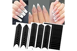1860 Pcs French Nail Tip Guides, Self-Adhesive Nail Tip Guides