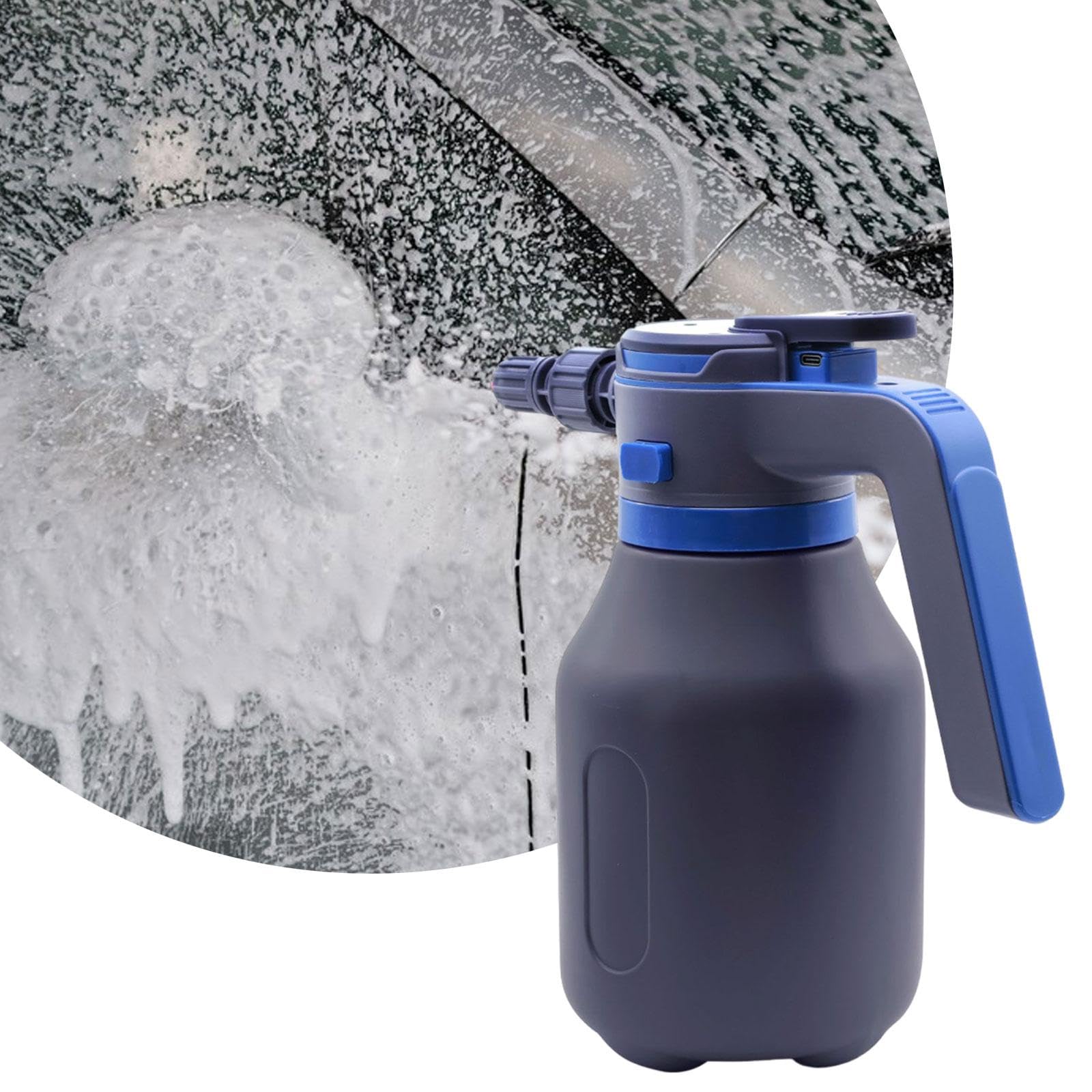 Electric Foam Sprayer Elektrisches Schaumdrucksprühgerät Automobil Reinigungswerkzeug Handgehalten Material für Autopflege Wohnungsputz Garten, Lila