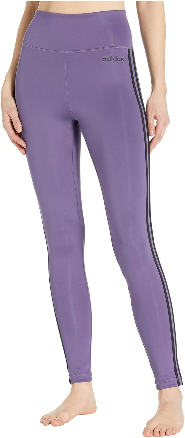 adidas Women's Designed 2 Move 3-Stripes High-Rise Long Tights