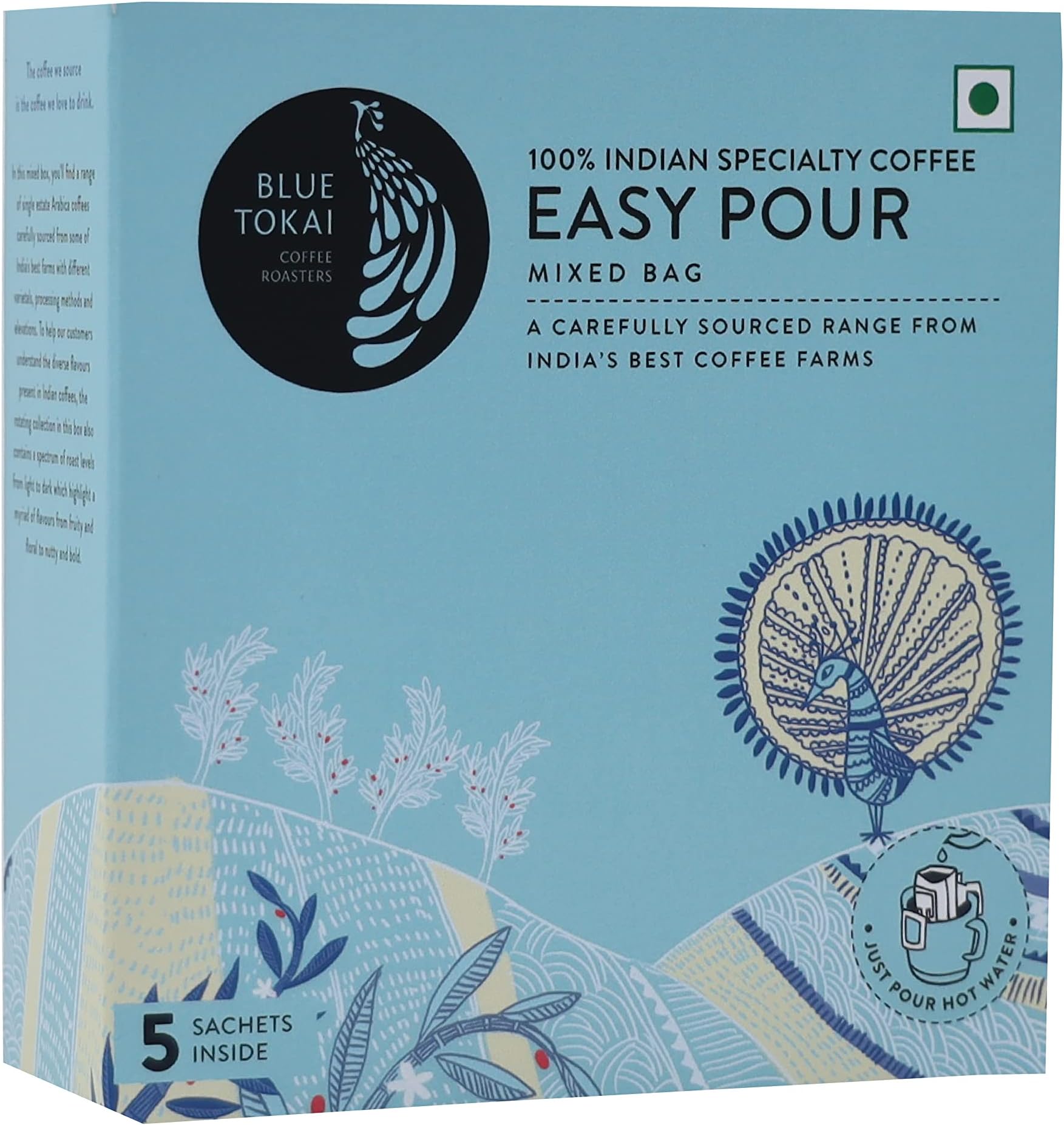 Easy Pour Over Coffee Drip Bags | Assorted Light To Dark Roast | Pack of 5 Sachets | 100% Arabica Beans | Specialty Coffee | Ready To Brew In 2 Mins | Just Pour In Hot Water