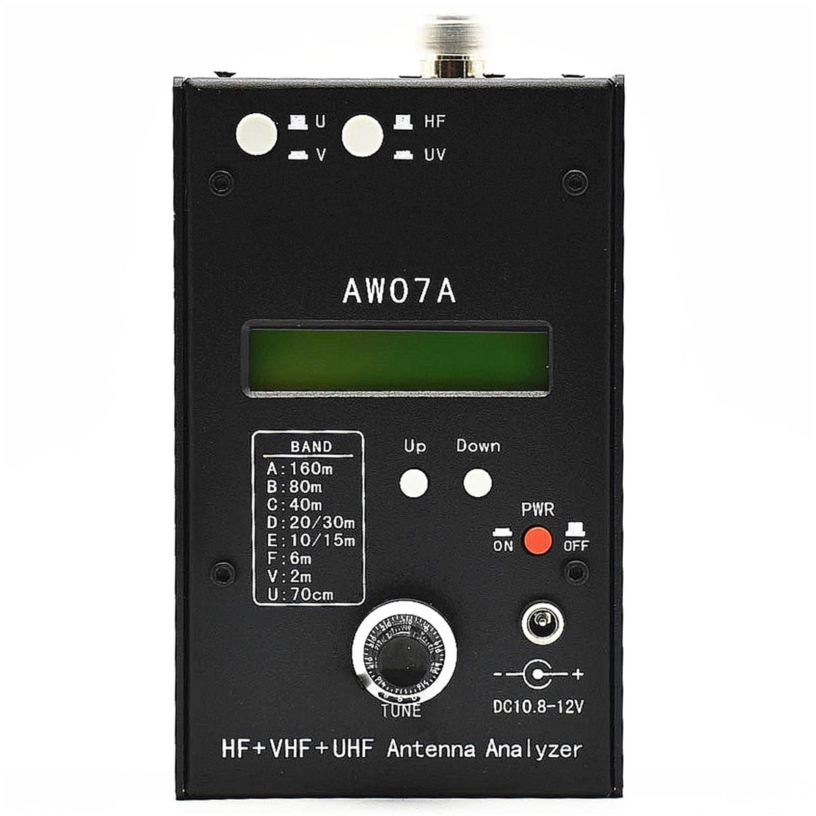 Analizator sieci, AW07A HF/VHF/UHF 160M 1,5-470MHz Impedancja Analizator SWR Anteny Analizatory Widma HF + UV z SWR od 1,0 do 9,99