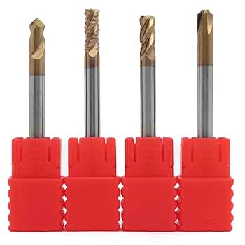 エンドミル(ステンレス用)　4点セット Amazon.co.jp: トミーグローバル 4㎜軸 超硬エンドミル