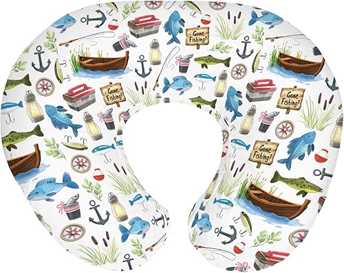 Gone Fishing - Fundas de almohada de lactancia para niños y niñas, regalo para amantes de la pesca, fundas de lactancia para lactancia materna,