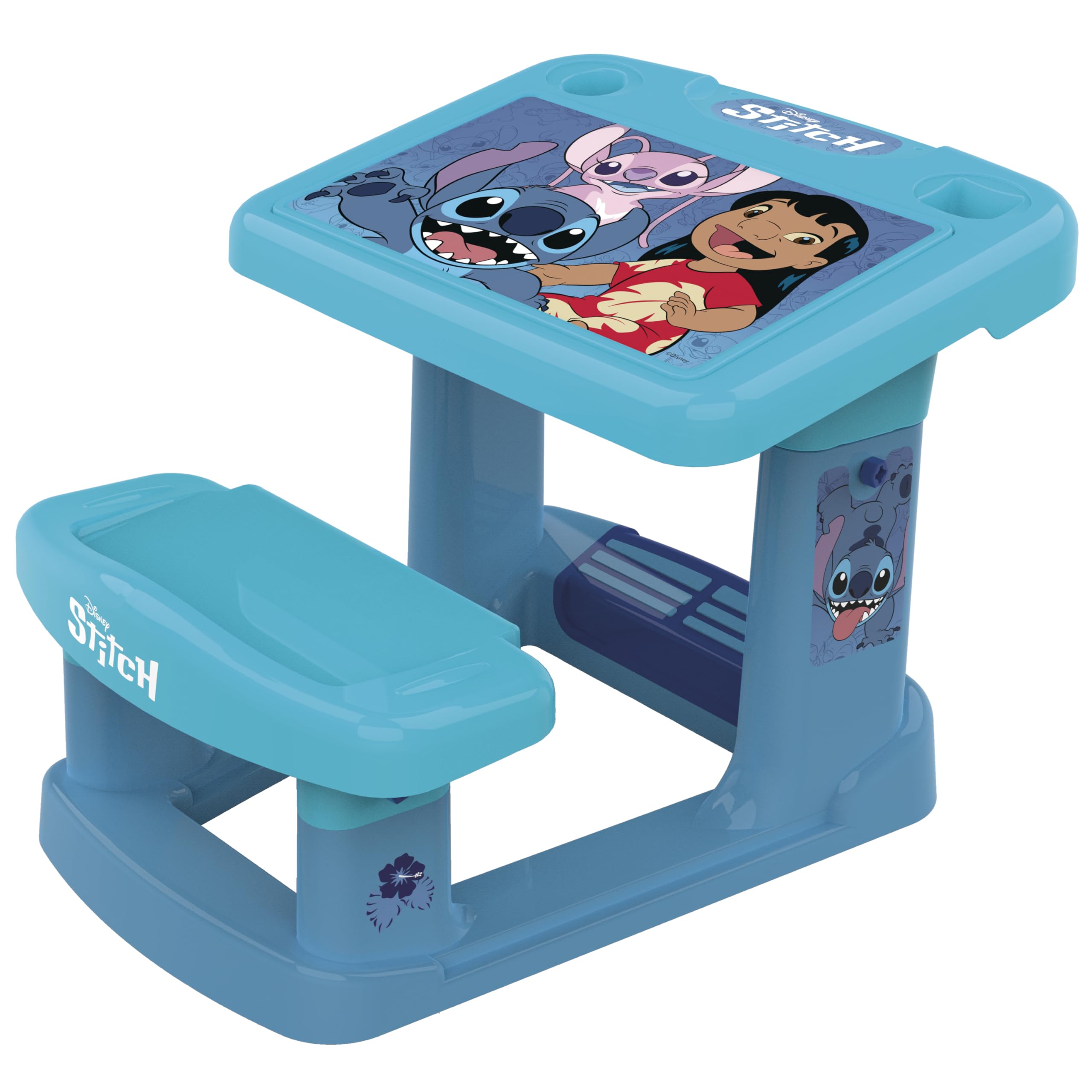 Chicos - Pupitre Infantil 3-6 años Stitch | con Gran Superficie de Trabajo | Incluye láminas de Stich |A Partir de 24 Meses (51025)