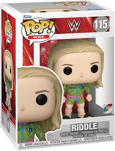 Miniatura 3 de POP WWE Figura de vinilo Matt Riddle Funko (empaquetada con funda protectora de caja compatible), multicolor, 3.75 pulgadas