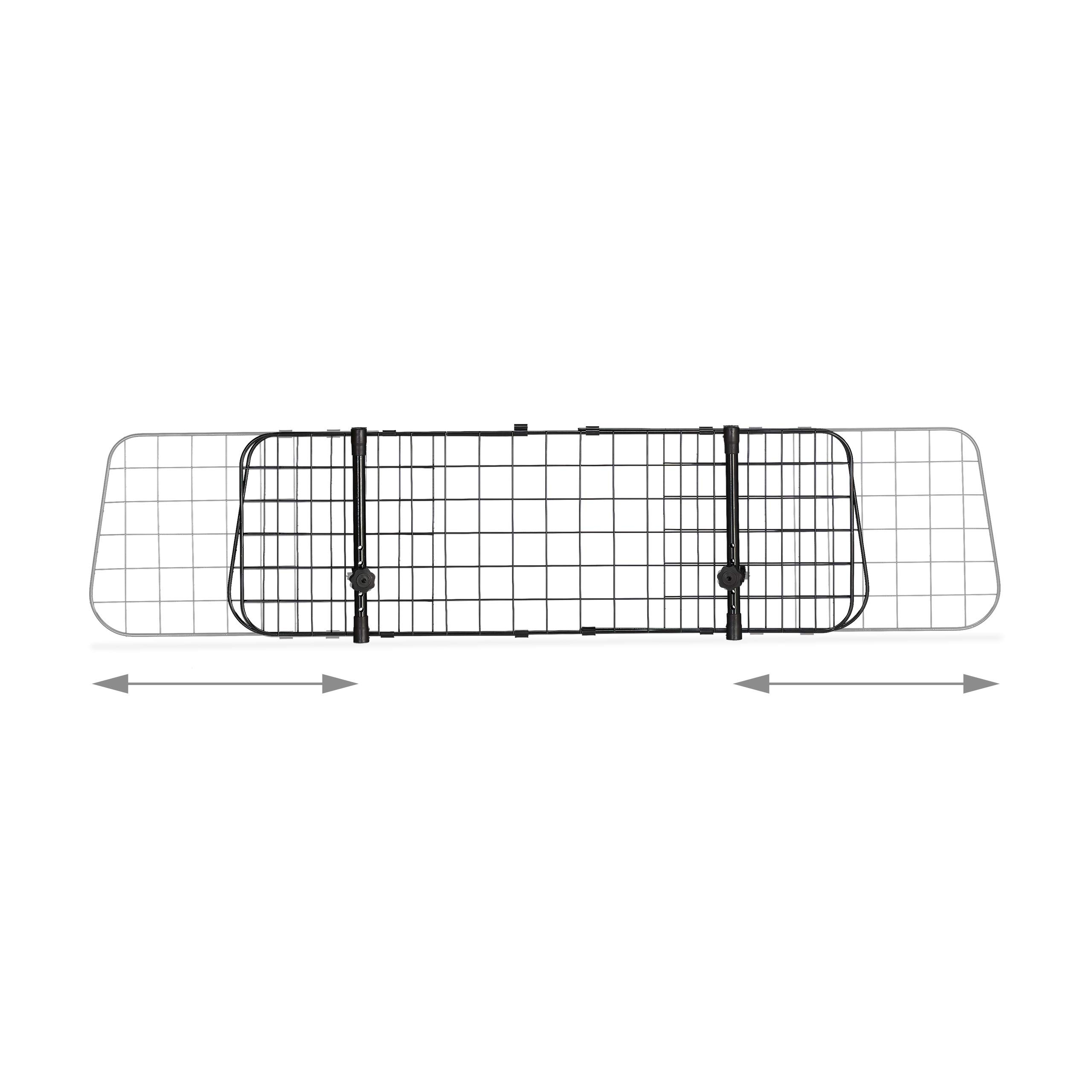 Relaxdays Grille de séparation pour Chien Voiture, barrière Universelle, Largeur réglable, H x L 32 x 92-136 cm, Noir