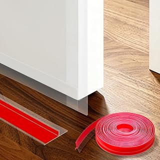 WELSTIK transparent T-profile door seal 35mm x 6m | for doors and windows, pull air stoppers for sound insulation and energy saving