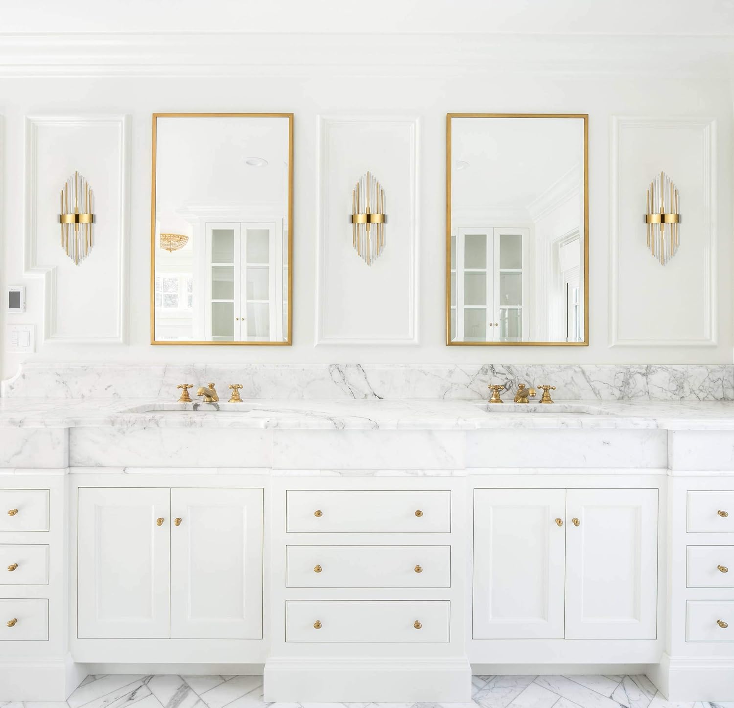 Bеѕt Cуbеr Dеаlѕ 🔥 Brass Wall Sconces Lighting 2 Pack, Crystal Glass Rods Wall Mount Lamp Set of 2 Wall Lighting Indoor