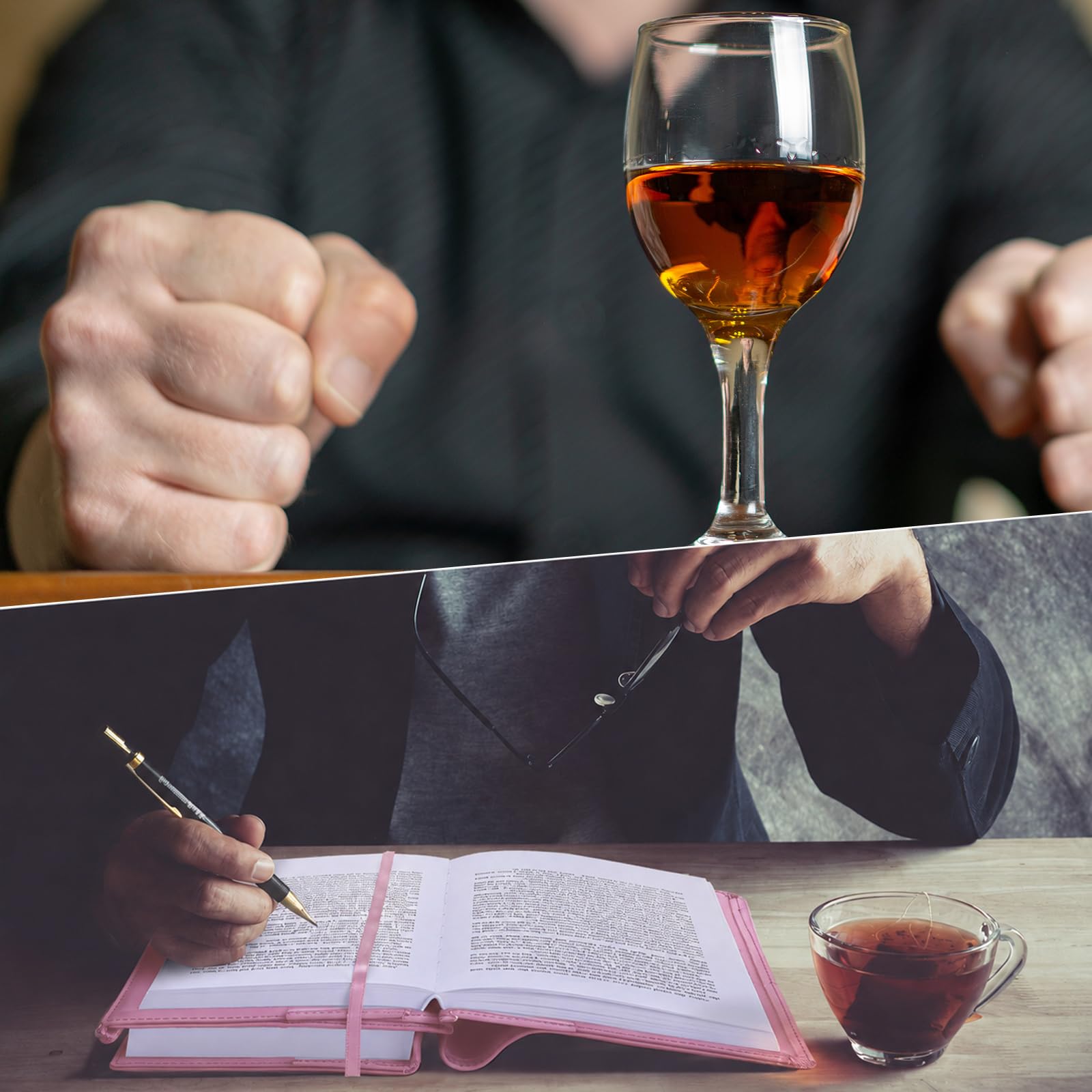 Motipuns Protège-cahier double AA pour 12 marches et 12 traditions, rose