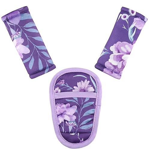 Miniatura 1 de Juego de almohadillas para correa de asiento de automóvil para bebé, 3 piezas suaves para correa de asiento de automóvil, fundas de hombro para