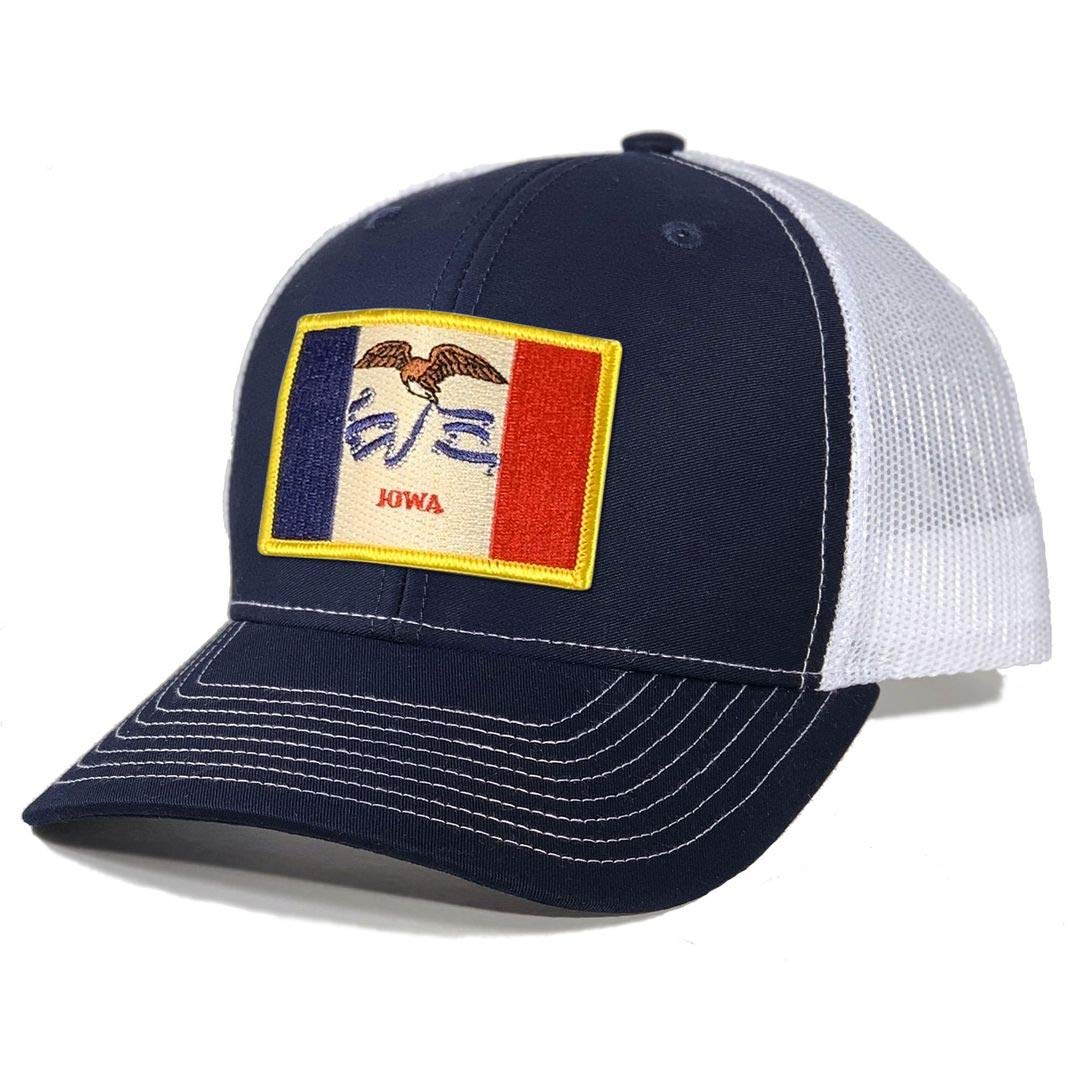 Homeland TeesMen's Iowa Flag Patch Trucker Hat