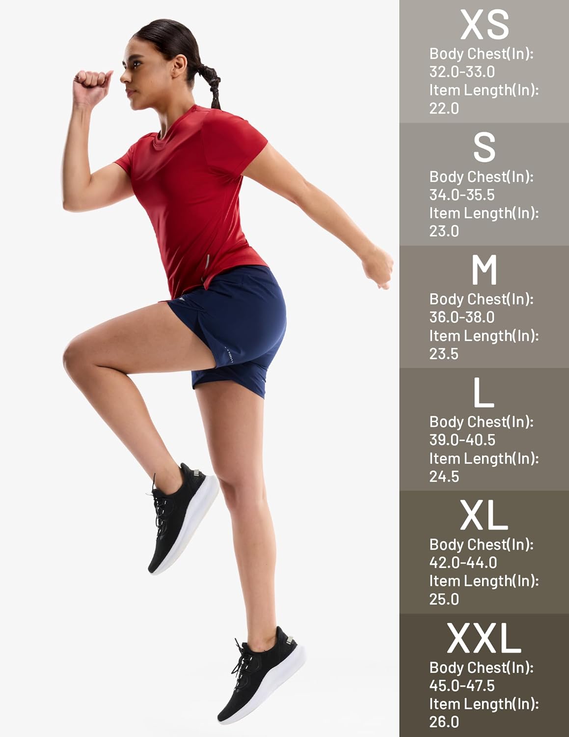 MIER Short Sleeve COOL MAX Running Shirts for Women, Moisture Wicking & Quick Dry Workout Athletic T-Shirt, Crew Neck Gym Top