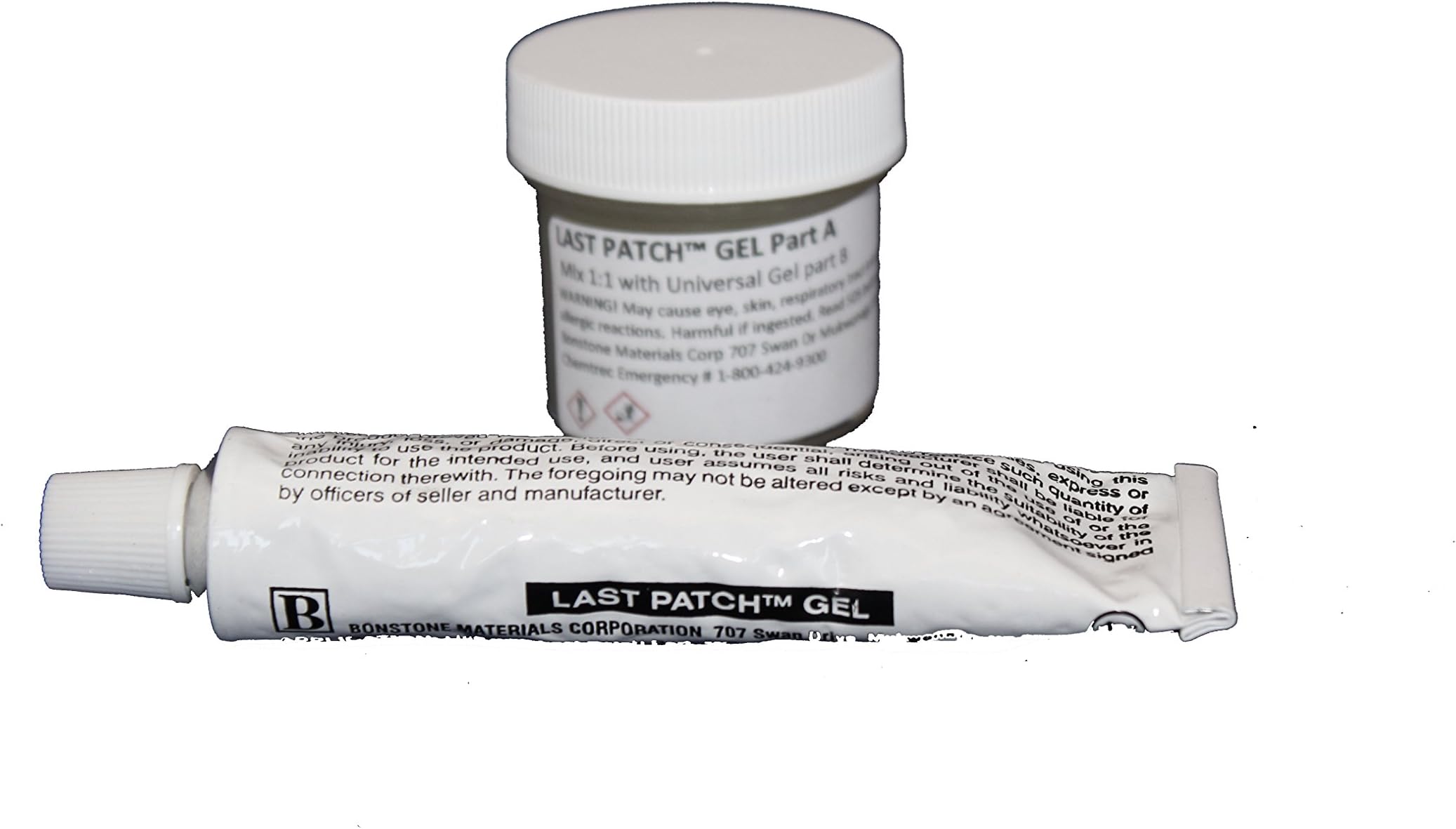 Bonstone Last Patch Gel 2oz, Exterior Grade, UV Stable Stone Repair Glue for Granite, Marble, Travertine, Honed Limestone Surfaces