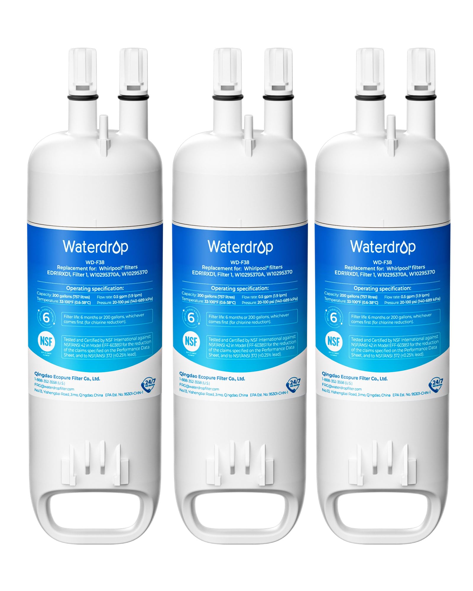 Waterdrop EDR1RXD1 Replacement for Everydrop® Filter 1, W10295370A, EDR1RXD1B, P