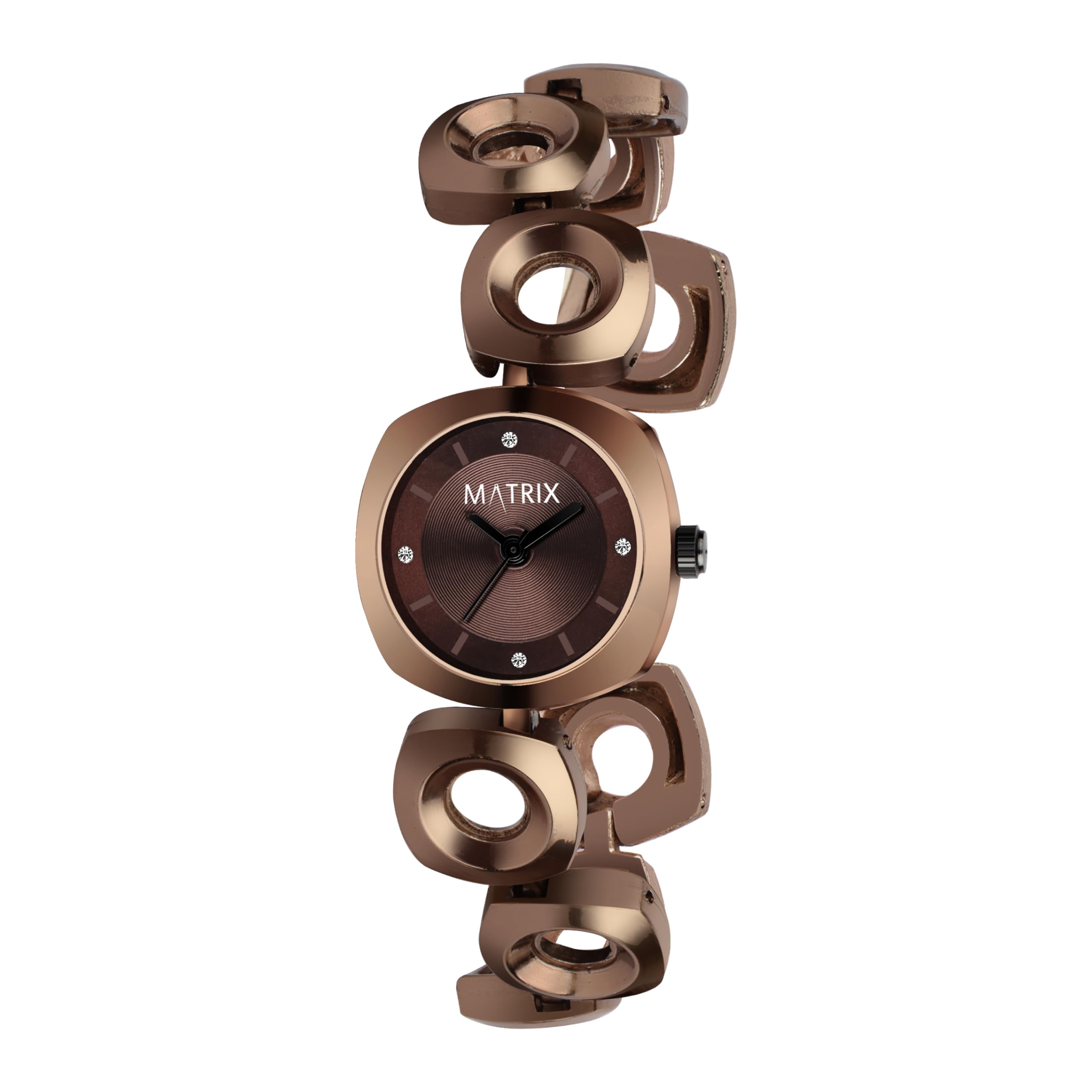 Matrix Blush Collection | Designer Bracelet Chain with Minimalist Dial Analog Watch for Women & Girls (Copper) (B0DHN36S4J) Amazon Price History, Amazon Price Tracker