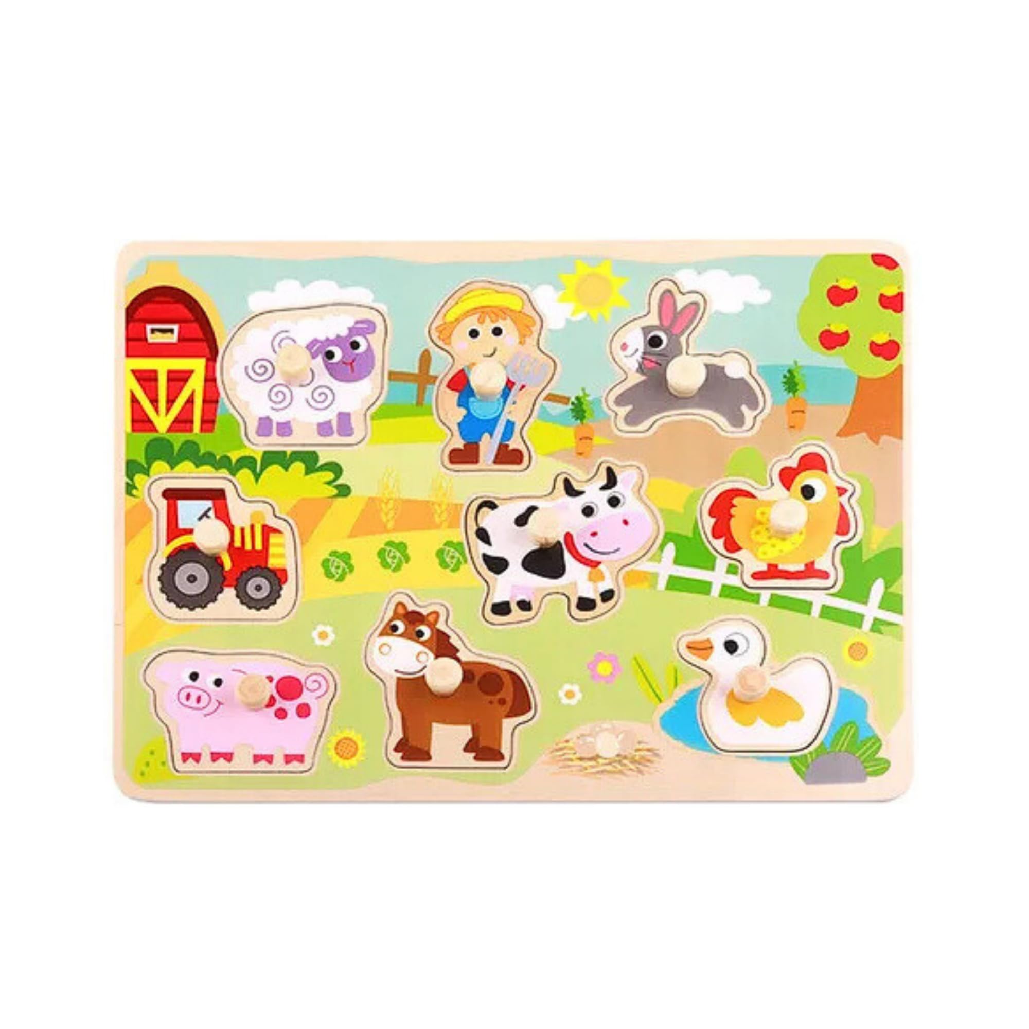 Tooky Toy abgee Wooden Farm Puzzle