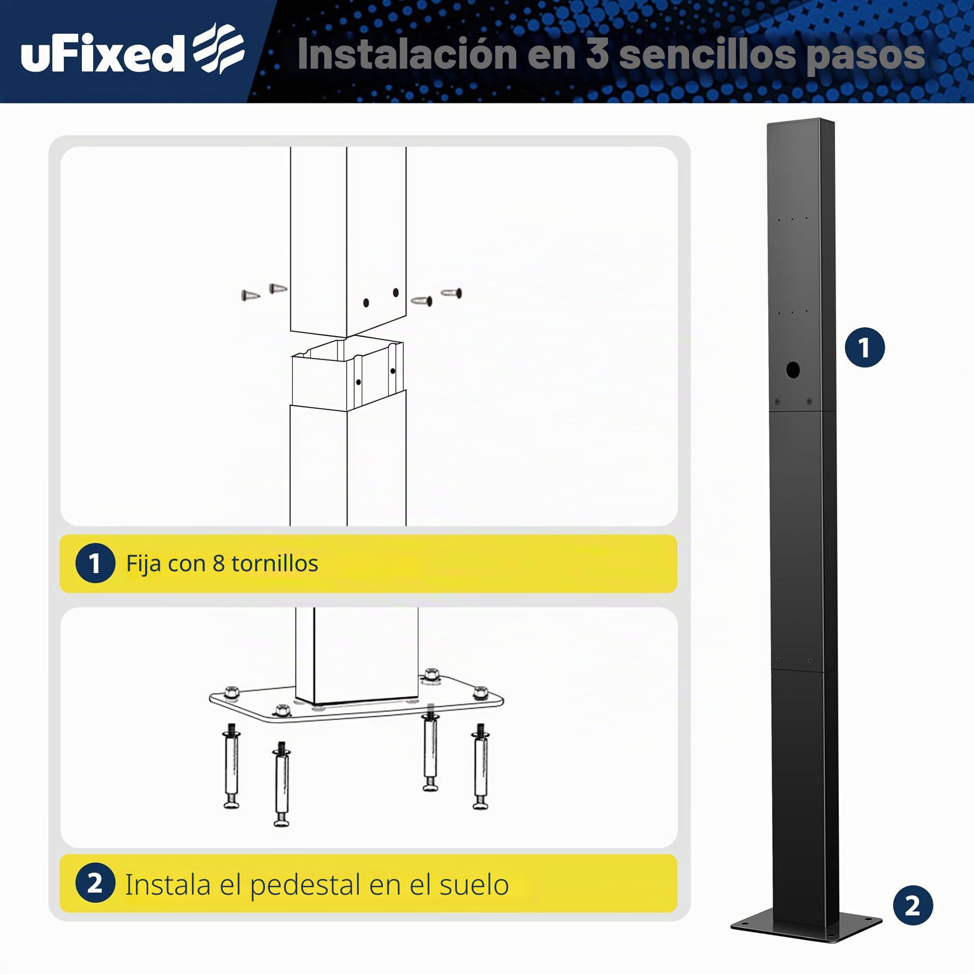 Base/Soporte para Wallbox Móvil Tesla Estación de Carga para Exteriores, La Columna de Carga para Wallbox Móvil Tesla Columna de Carga del Portador Wallbox