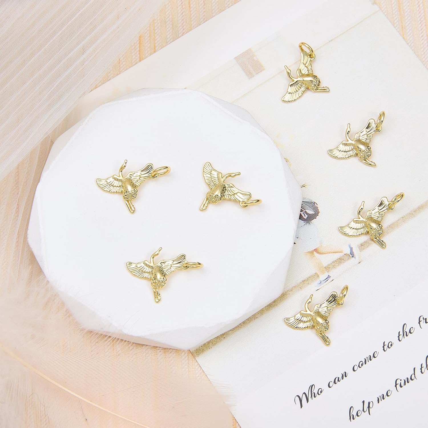 10Pcs Bird Animal Charms for Jewelry Making 18K Gold Plated Charms Bulk Cute Brass Pendants for Bracelet Necklace Earring Keychain DIY Supplies - Image 4