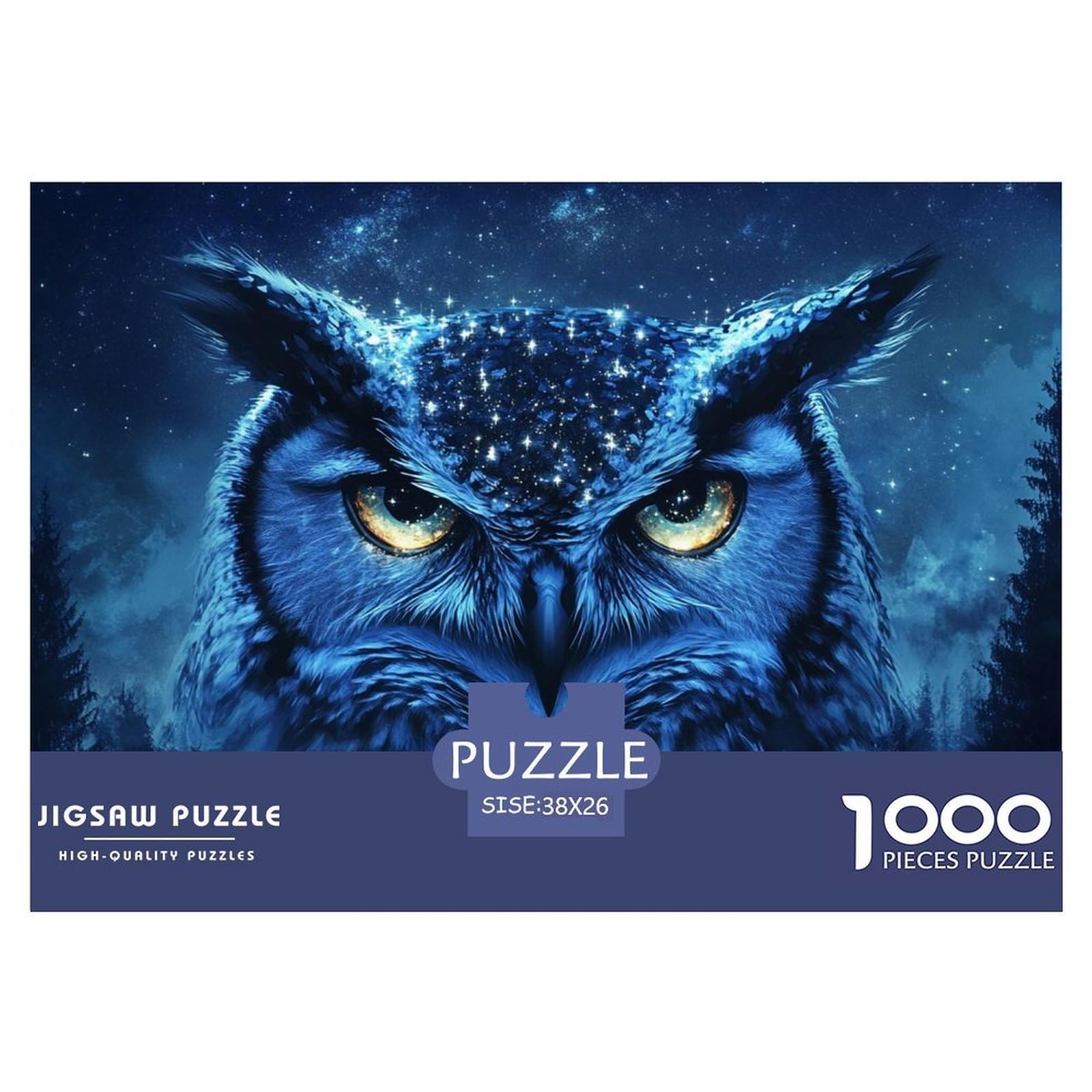 Jigsaw Owl 1000 Pieces Challenge Toy for Adults,Wildlife Impossible Jigsaw Puzzles 1000 Pieces Educational Games Home Decoration 38x26cm/1000pcs