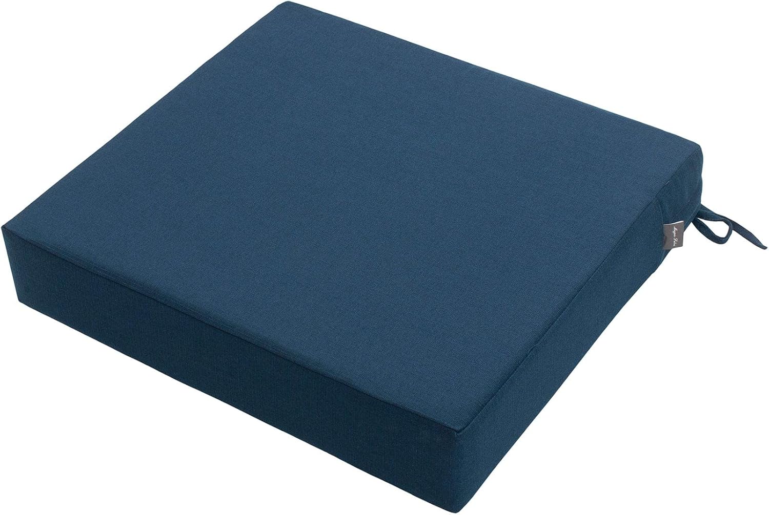 Magpie Fabrics Patio Cushion Covers Set of 2(Replacement Cover only, No Insert!), Waterproof Indoor Ourdoor Deep Seat Chair Cushion Slipcover with Ties(24x24x4 Inch, Navy)