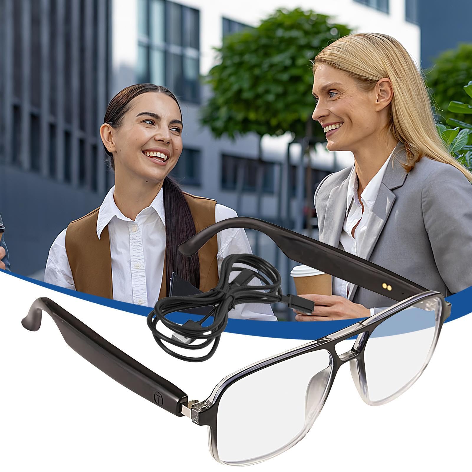 Occhiali Intelligenti Uomo Occhiali con Intelligenza Artificiale per | Occhiali Eleganti Multifunzione con Batteria a Lunga Durata Ideali per Lettura Linguistica