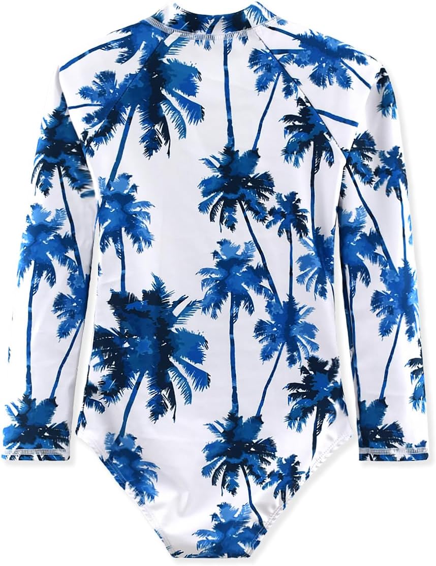 BAYIMEE Girls Swimsuits One Pieces Long Sleeve Swimwear Zipper Rashguard Bathing Suits 2-12 Years - Image 2