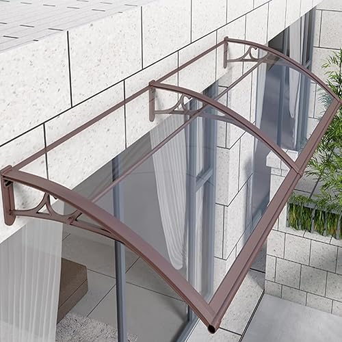 Toldo para ventana o puerta delantera, puerta delantera al aire libre, patio, cubierta de policarbonato transparente, toldo de entrada de porche,