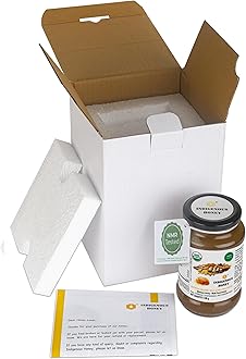 INDIGENOUS HONEY Certified Organic Raw Honey with Clove Cinnamon Turmeric Ginger Black Pepper Immunity Booster NMR Tested Pure Natural Unprocessed Unfiltered Wild Honey - 530g Glass Jar