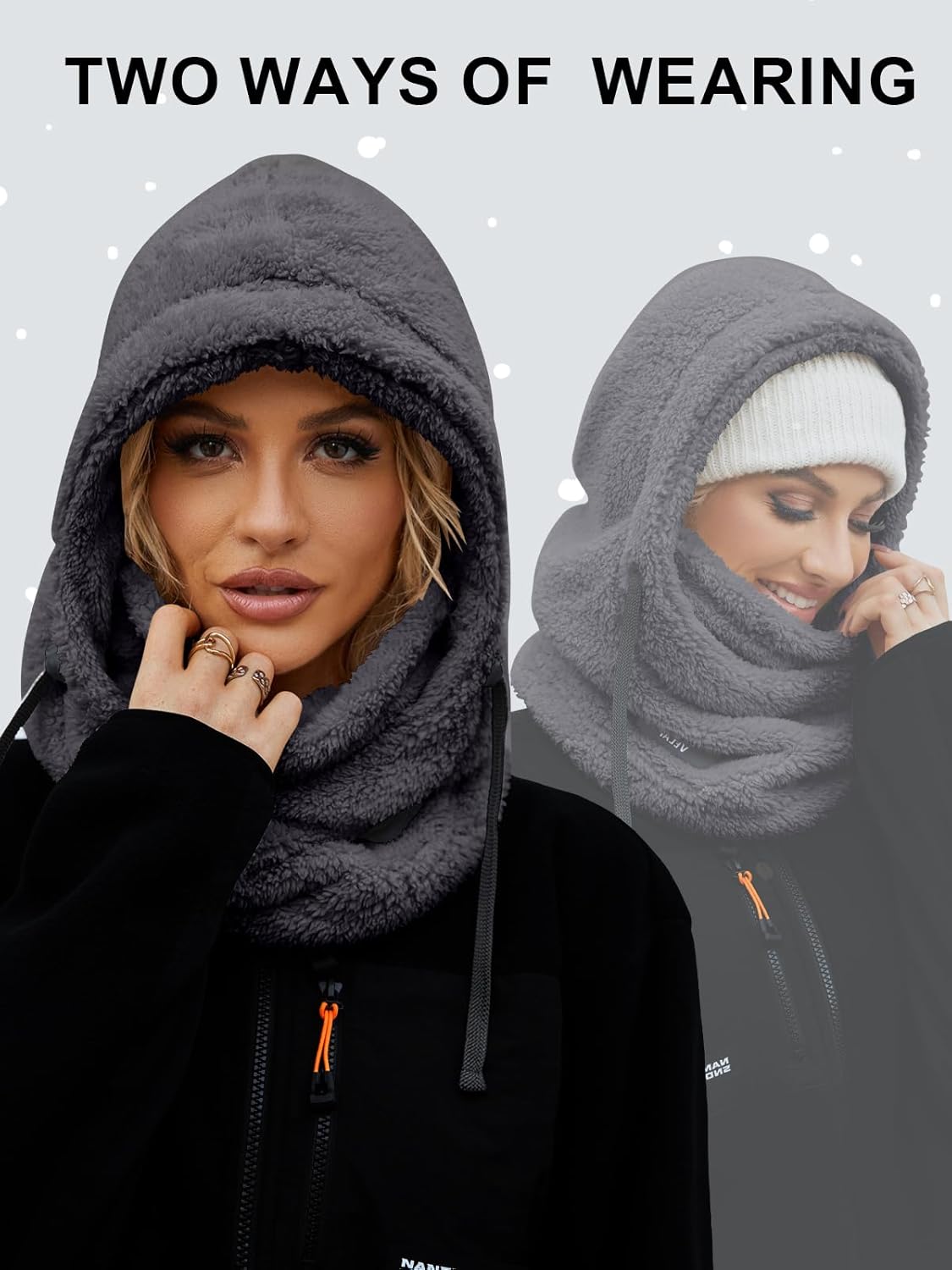 Balaclava Fleece Ski Mask for Men Women Winter Face Masks Windproof Hooded Scarf Cold Weather Hat Neck Warmer - Image 7