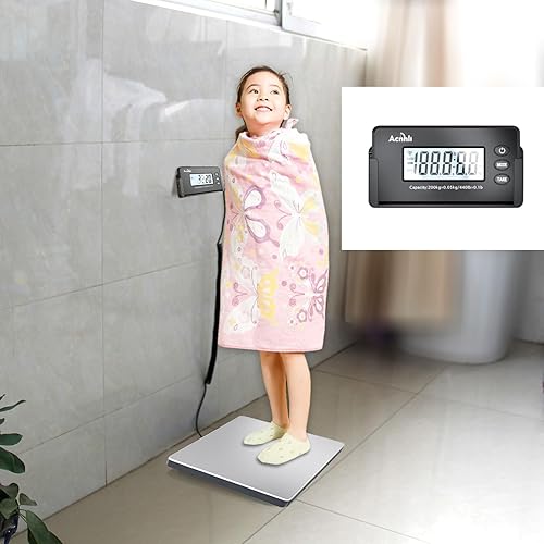 Miniatura 5 de ACNHLI Báscula de envío de 440 libras, pantalla oculta de alta precisión, báscula de pesaje multifunción portátil para almacénhogaroficinaempresa de