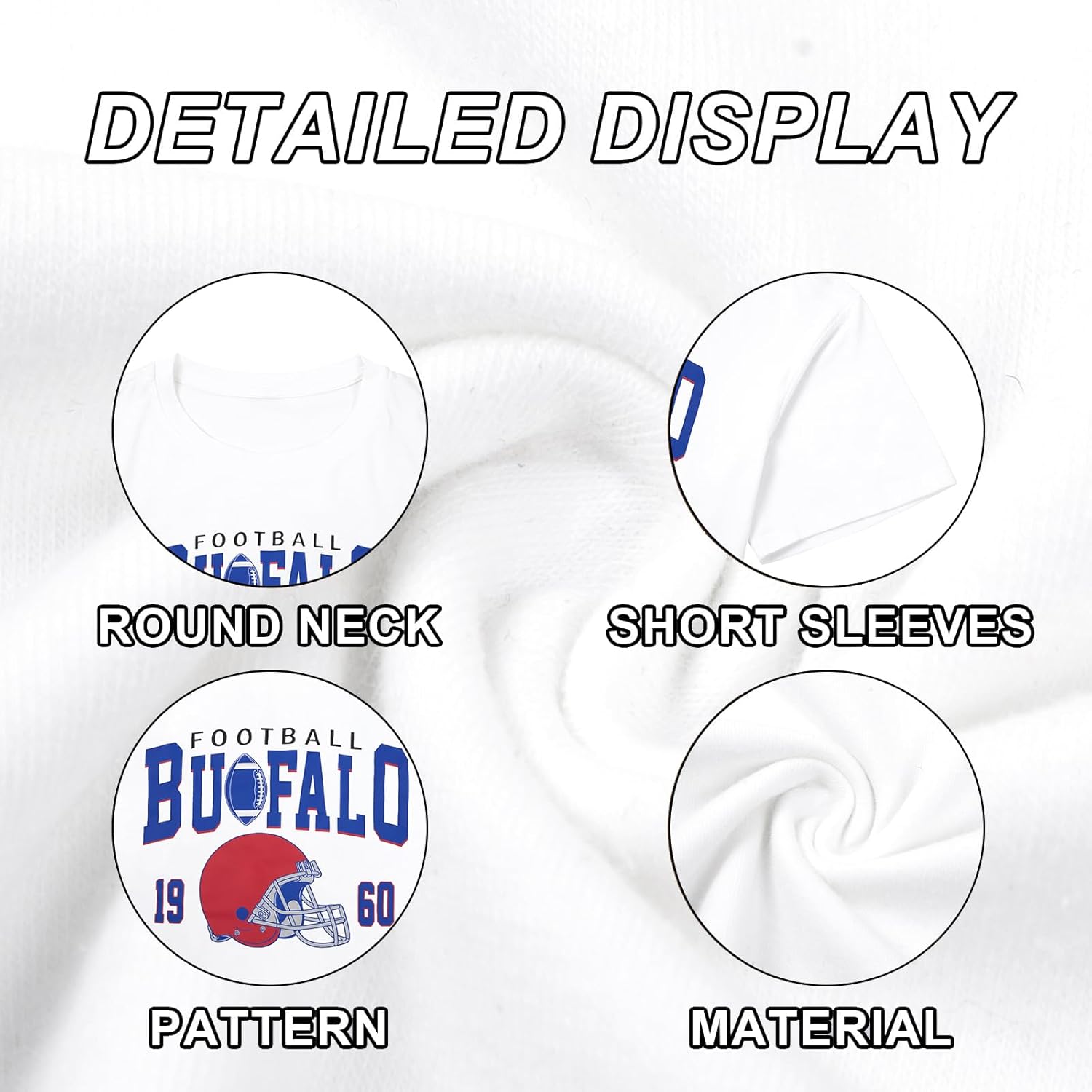 Football Shirts for Men Game Day Football Fan T-Shirt Casual Rugby Team Graphic Short Sleeve Tees - Image 6