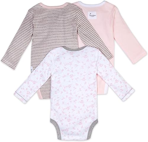 Miniatura 2 de Burt's Bees Baby Pelele unisex de una pieza para bebé, paquete de 3 unidades, de manga larga y corta, 100% algodón orgánico