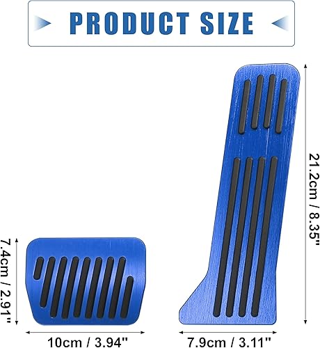 Miniatura 4 de X AUTOHAUX Antideslizante aleación de aluminio coche interior pedal pastillas acelerador pedal freno de gas Kit de cubierta de reemplazo para Mazda