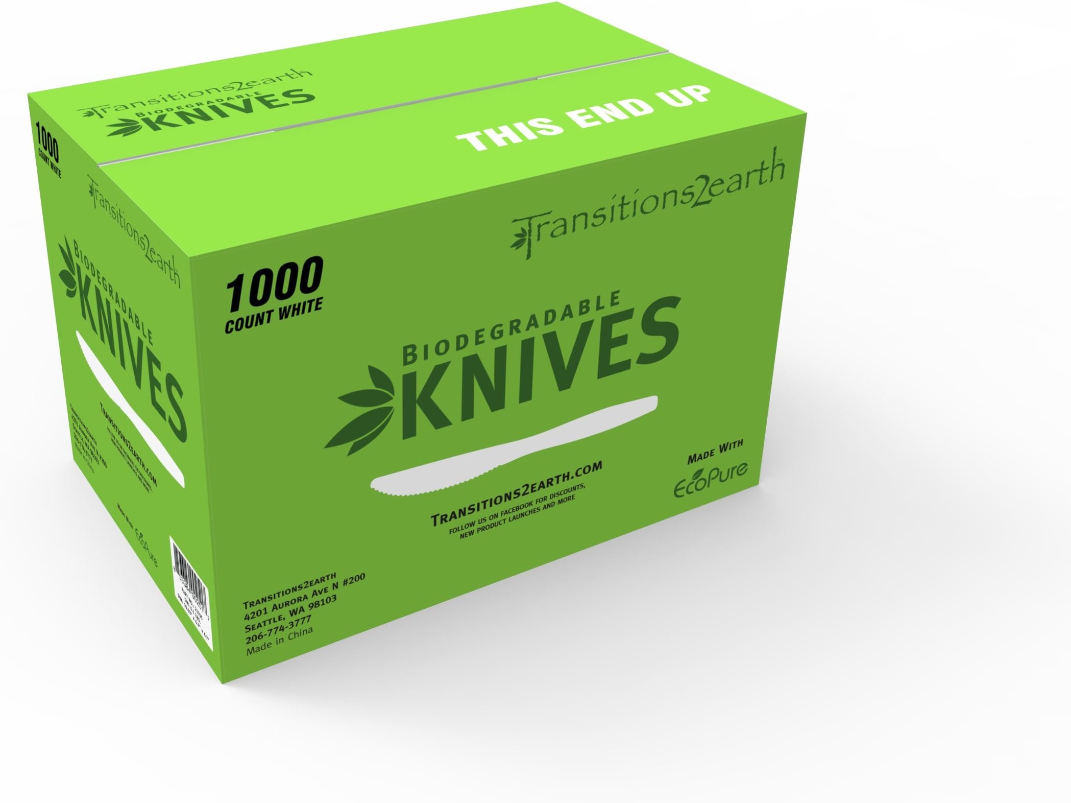 Transitions2earth EcoPure Economy Lightweight Knives - Box of 1000