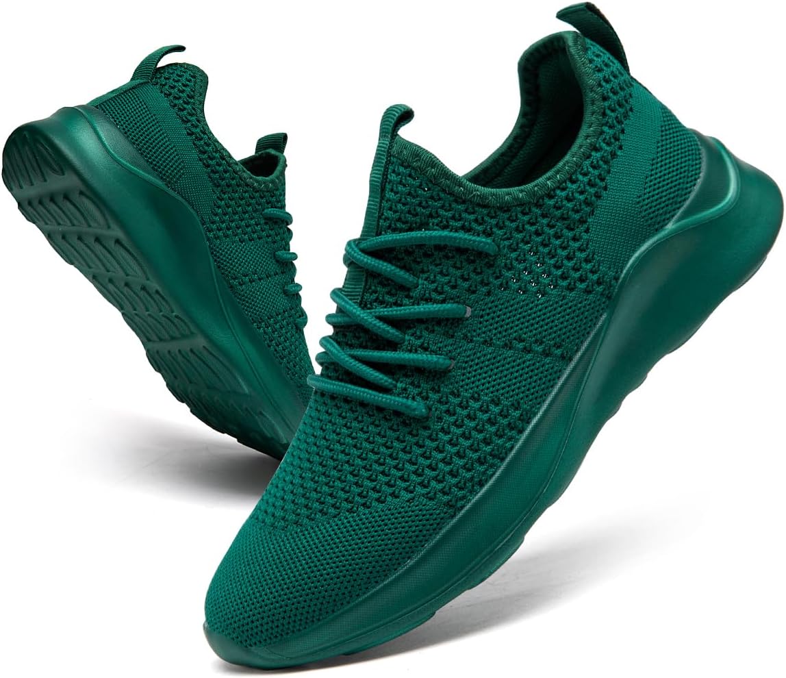 Men Lightweight Comfort Trainers Slip-On Walking Shoes for Casual Wear Non-Slip Thick Sole Breathable Upper for Tennis Gym & Daily Use