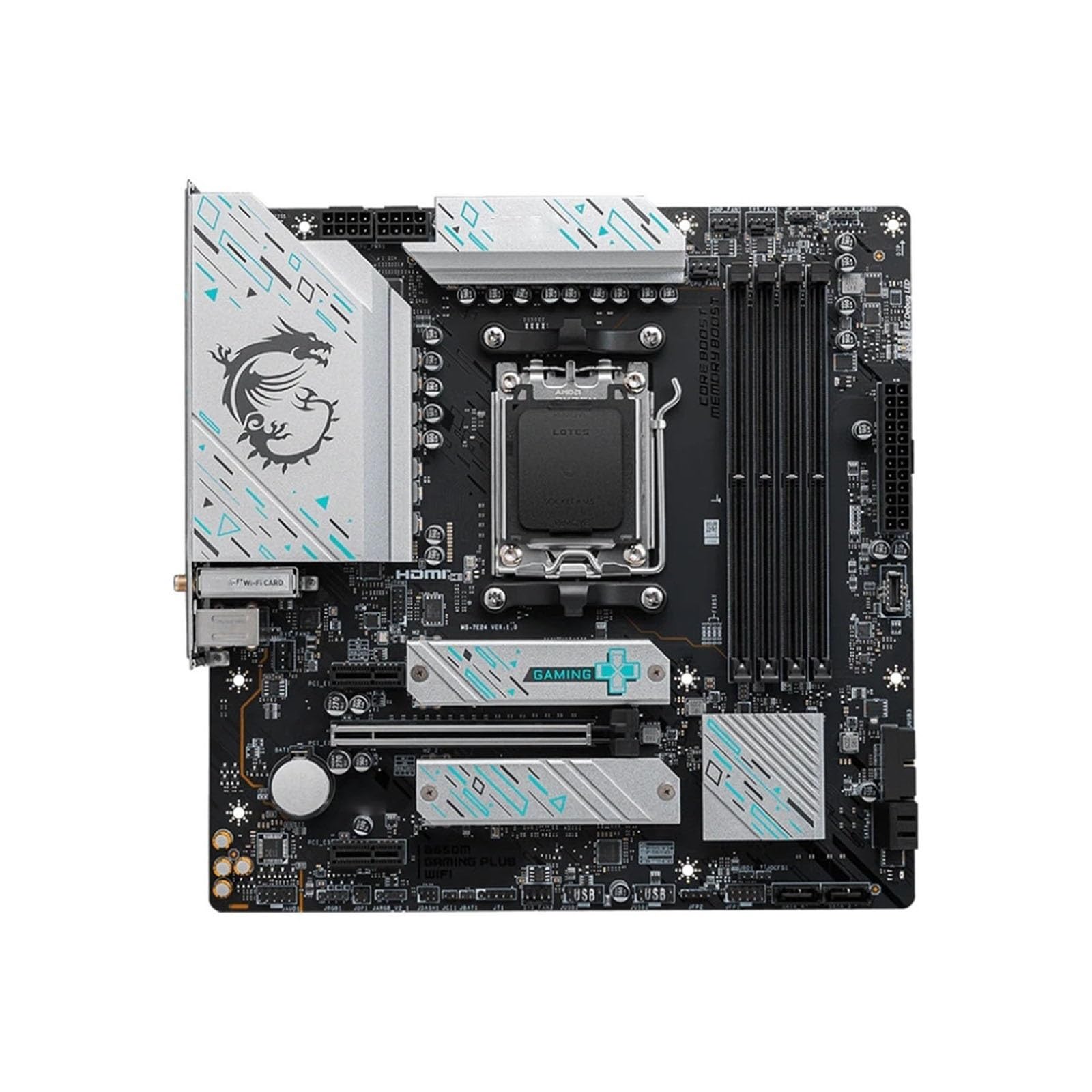 Carte Mere Carte mère Fit for MSI B650M Gaming Plus WiFi, Socket AM5, processeur 7900X, 7800X3D, 7600, 4xDDR5 7800MHz, 256GB, HDMI, M.2 NVME, PCIe 5.0