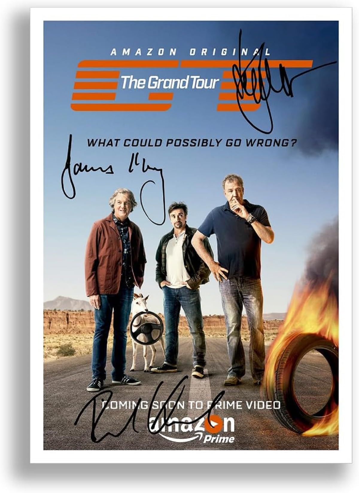 Mounted Gifts Trading A3 Poster Only Memorabilia The Grand Tour Cast Signed Autograph A4 Poster Photo Print Photograph Picture Tv Show Series Season Dvd Boxset Gift Jeremy Clarkson Richard Hammond James May (A3 Poster Only)